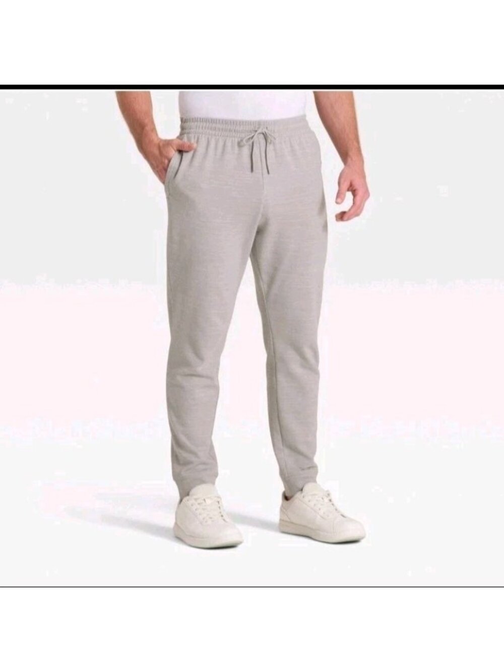 NWT All in Motion Jogger Pants Men's Small Siro Ponte Light Gray Athletic Wl506